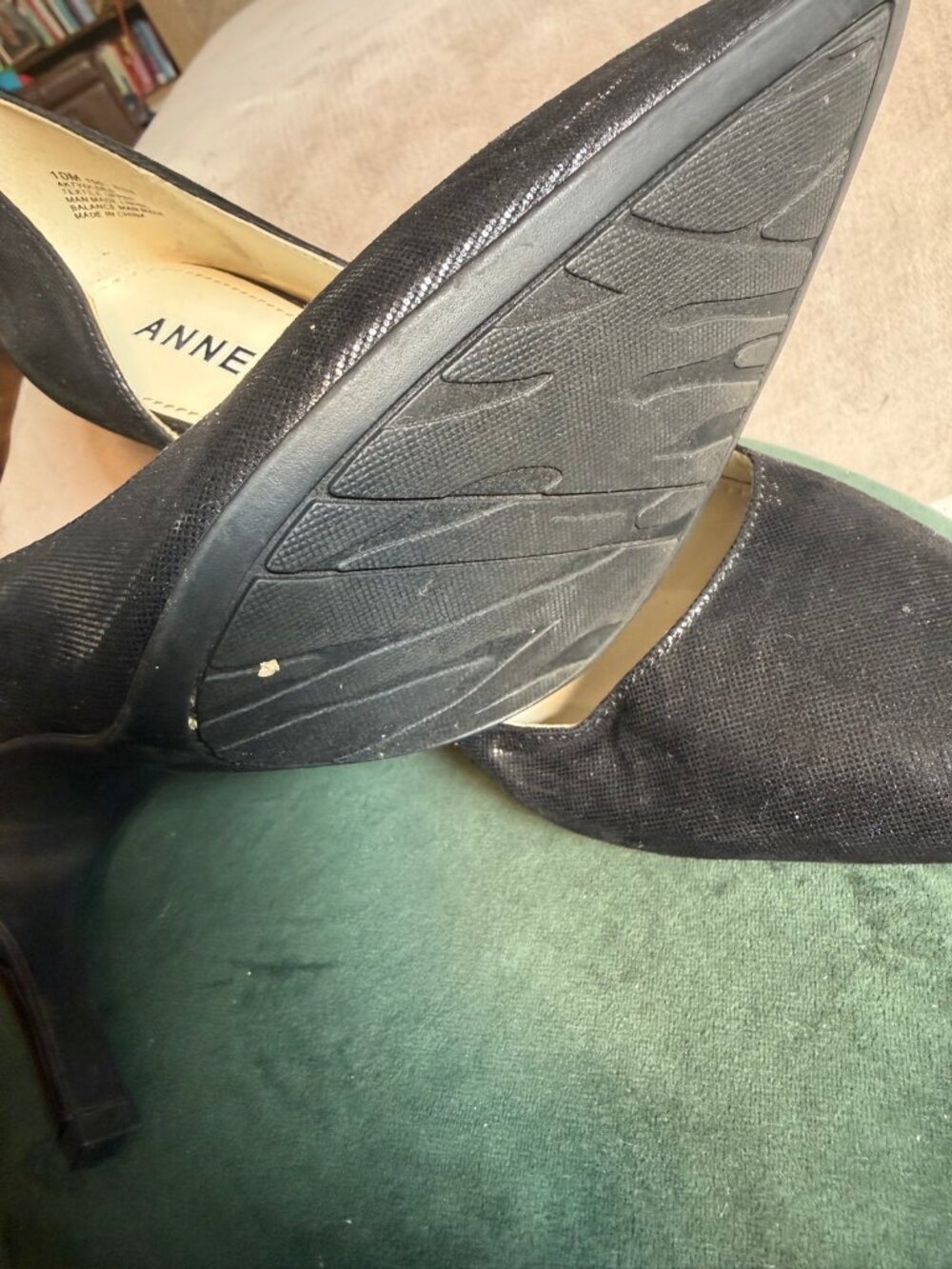 Anne Klein iFlex Black Pointed Toe D'Orsay Pumps | Sz 10M
